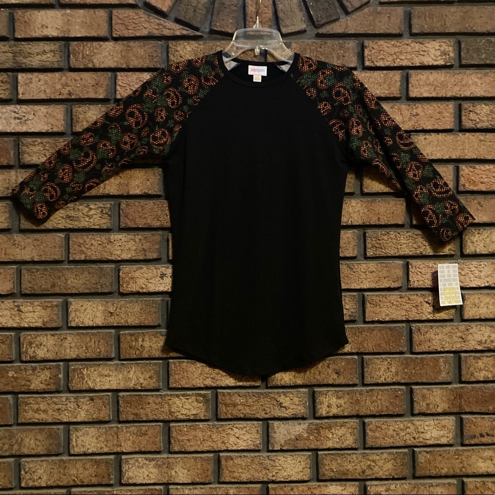 Lularoe Randy Halloween Pumpkin 🎃 Baseball Tee Shirt XXS